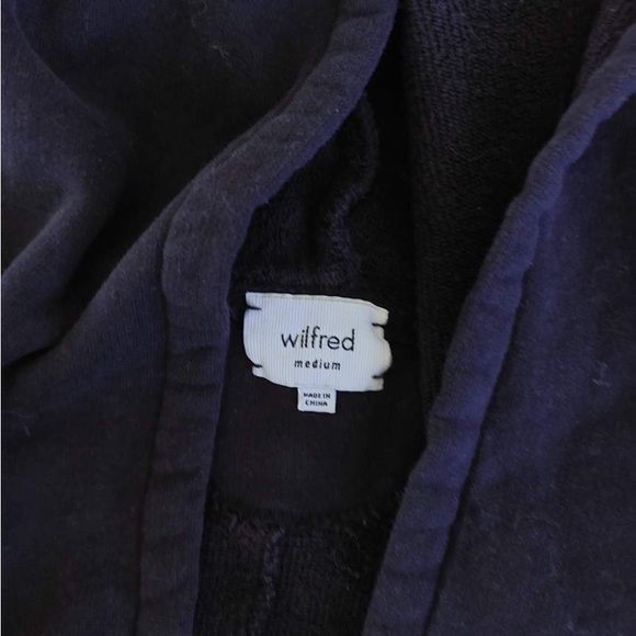 Wilfred Zip Up Hoodie - Black Lg - Picture 2 of 3